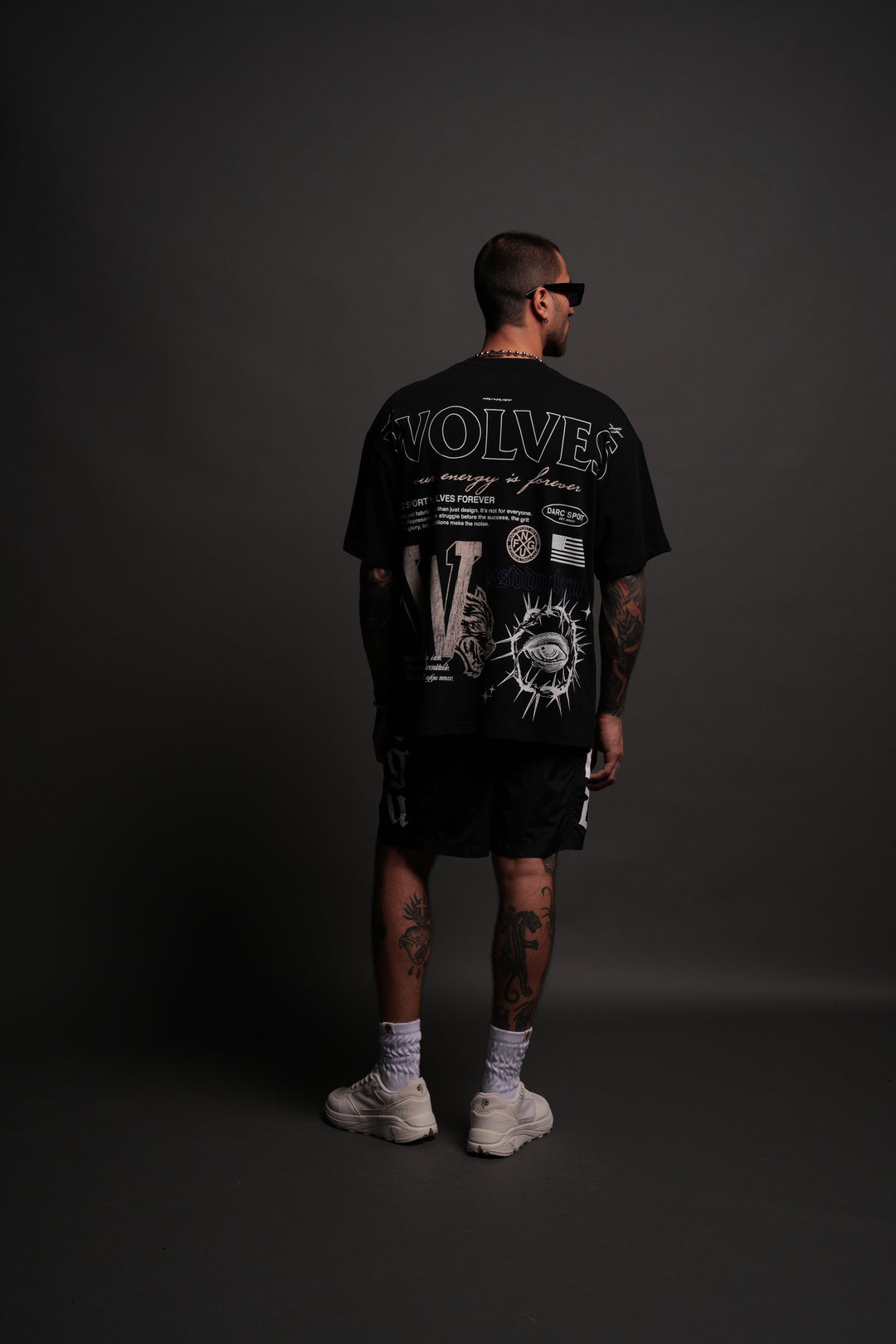 Way of the Wolves "Premium" Oversized Tee in Black