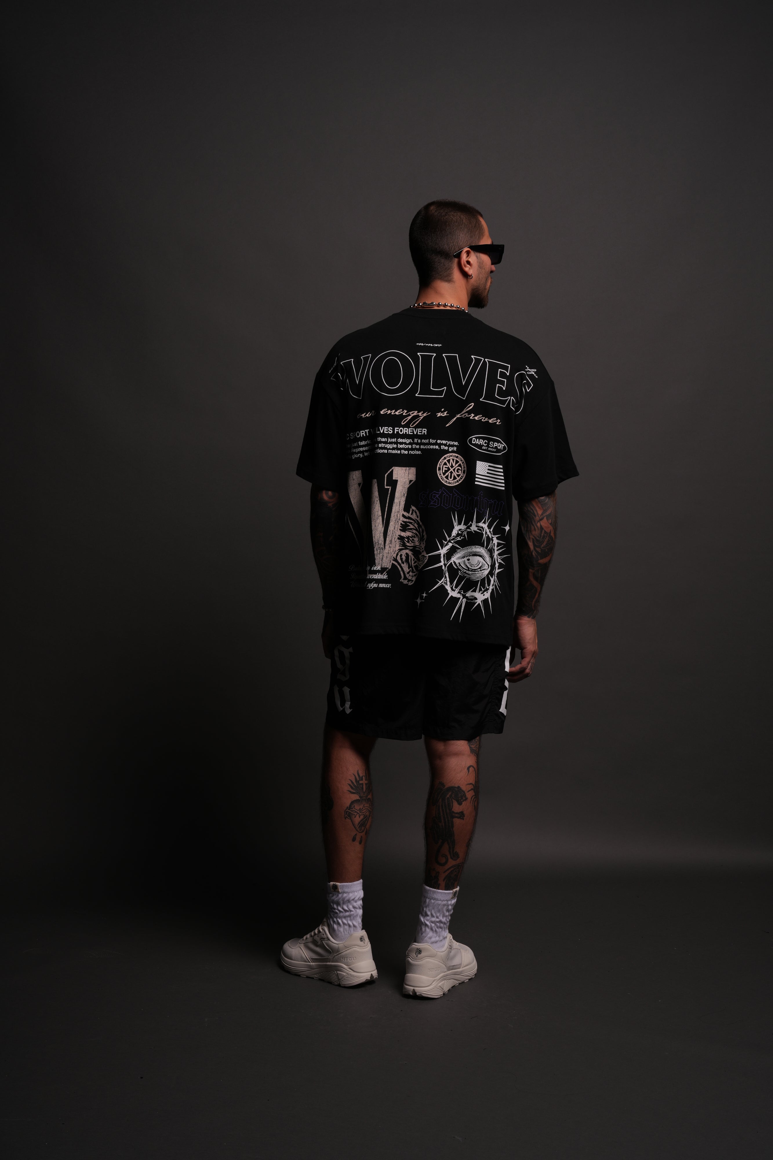 Way of the Wolves "Premium" Oversized Tee in Black