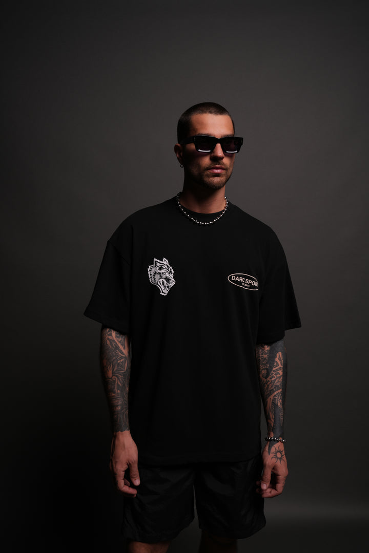 Way of the Wolves "Premium" Oversized Tee in Black