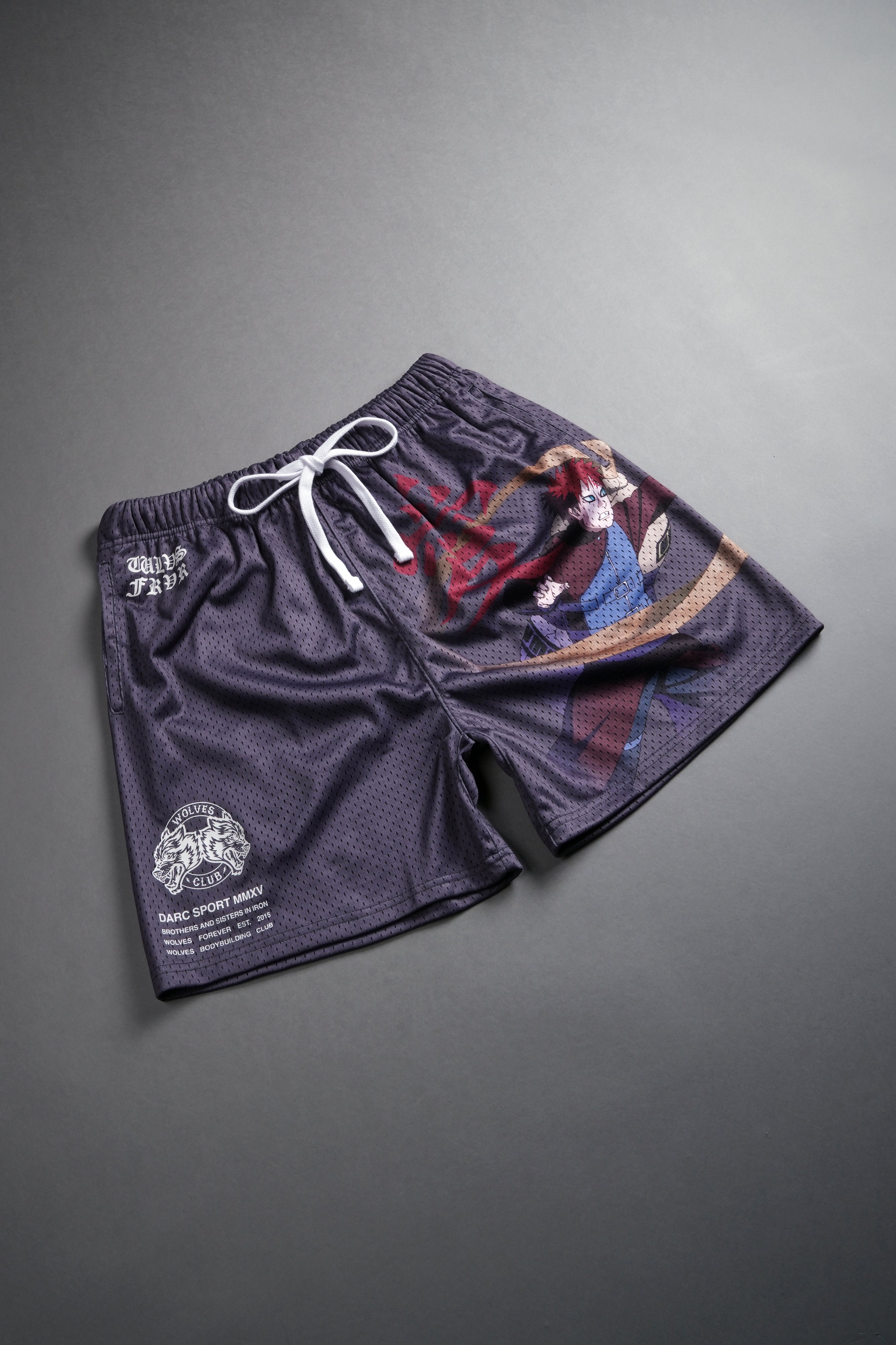 Gaara Mesh Shorts in Wolf Gray