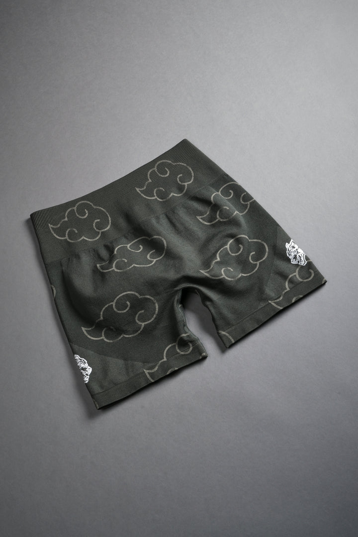 Wolf Cloud Everson Seamless "Training" Shorts in Pine Green