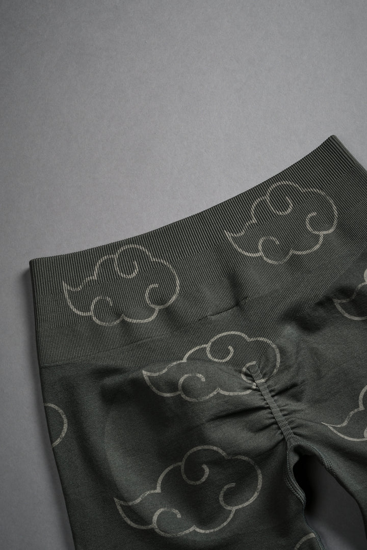 Wolf Cloud Everson Seamless "Training" Shorts in Pine Green