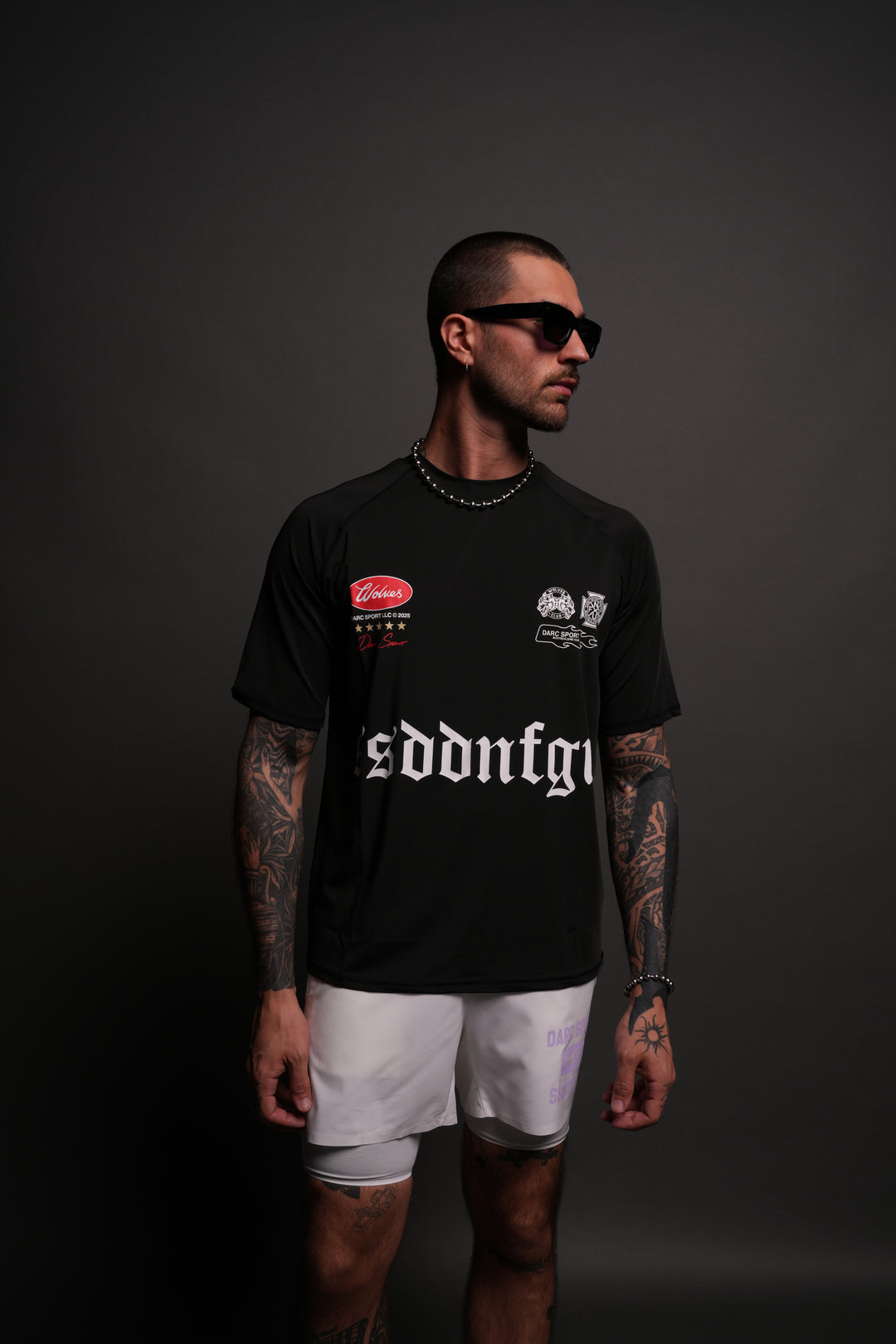 Us Forever "Dry Wolf" S/S Raglan Tee in Black
