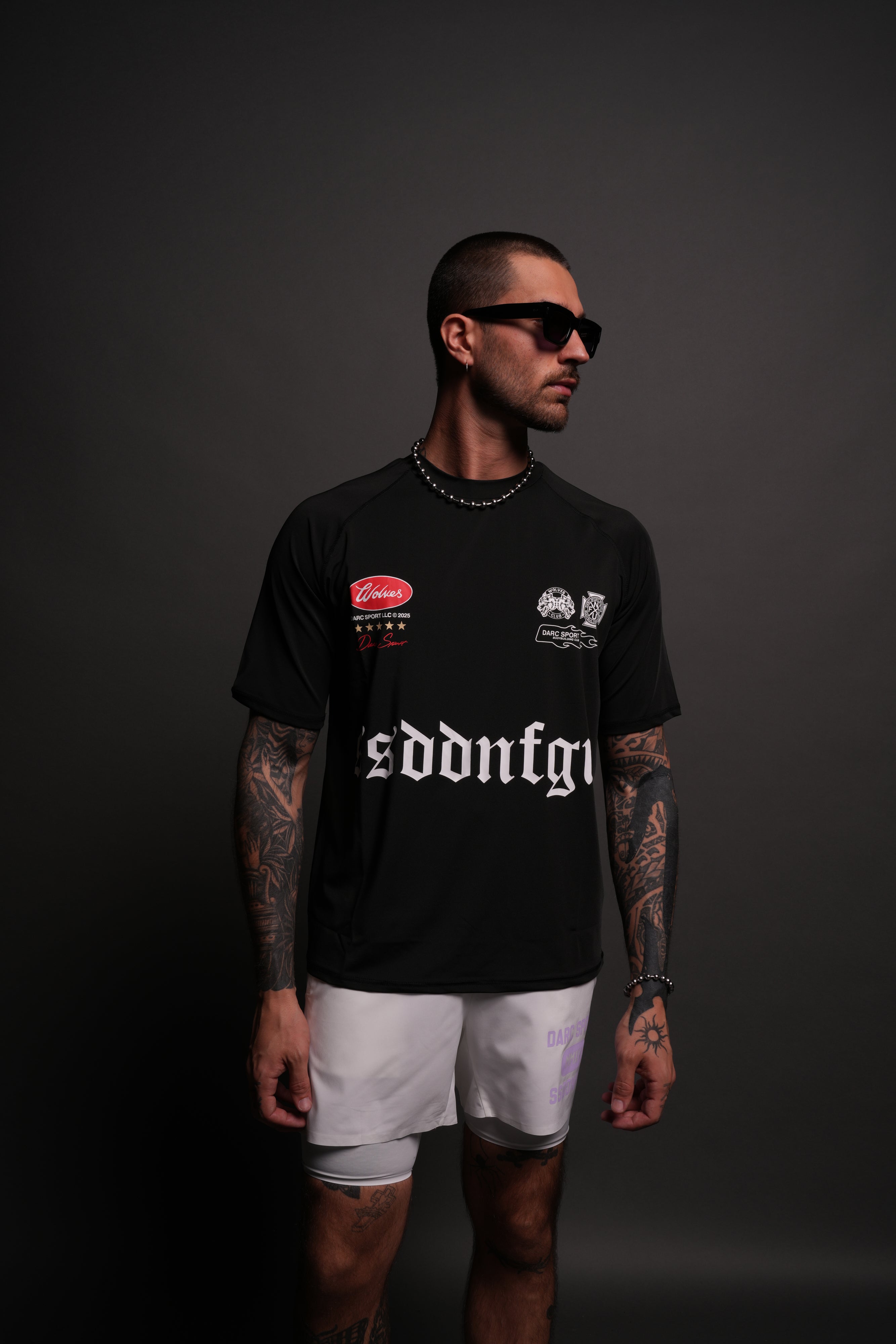 Us Forever "Dry Wolf" S/S Raglan Tee in Black