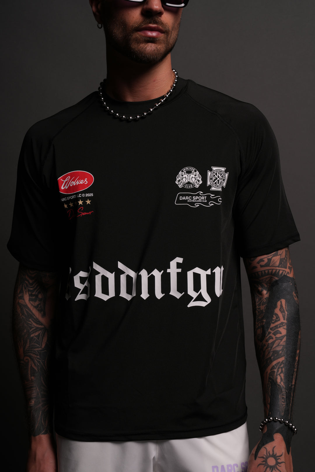 Us Forever "Dry Wolf" S/S Raglan Tee in Black