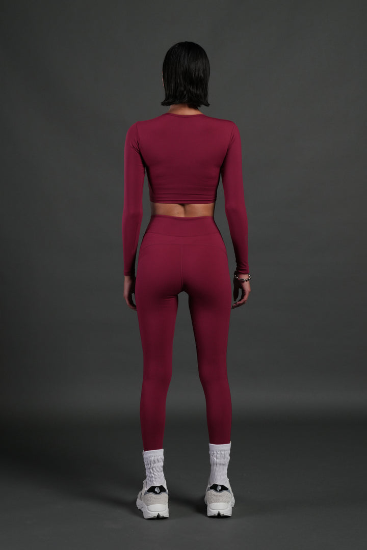 Love Story L/S "Energy" Top in Deep Raspberry