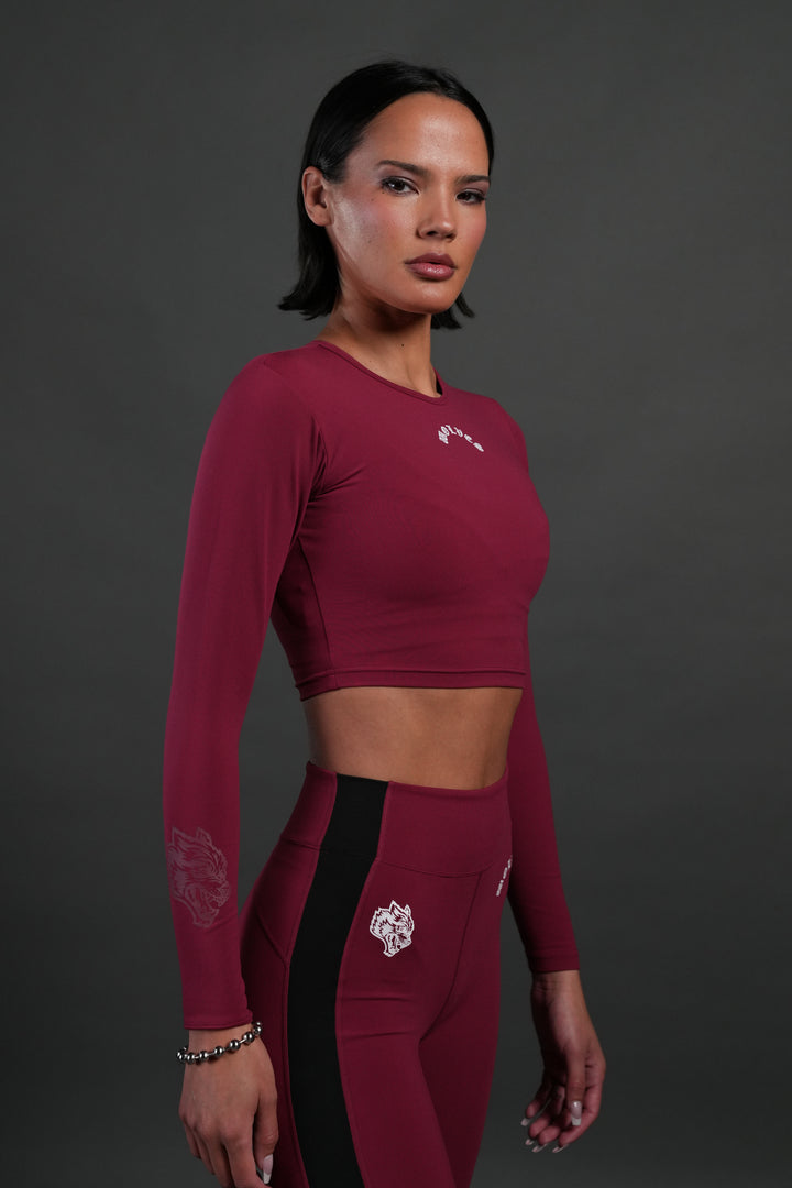 Love Story L/S "Energy" Top in Deep Raspberry