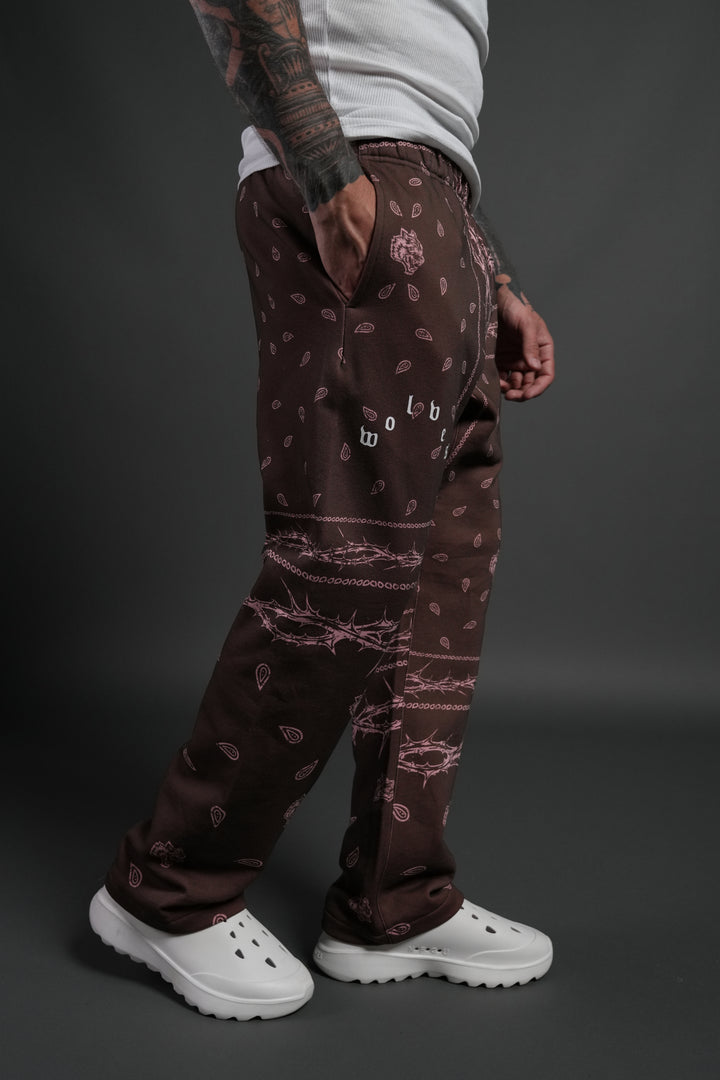 Wolves Pyramid Bigelow Sweat Pants in Desert Dust Thorn Paisley