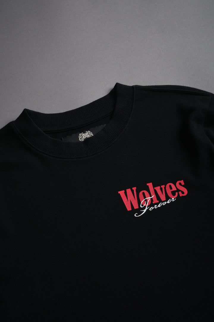 She Wlvs "Premium" (Cropped) Tee in Black