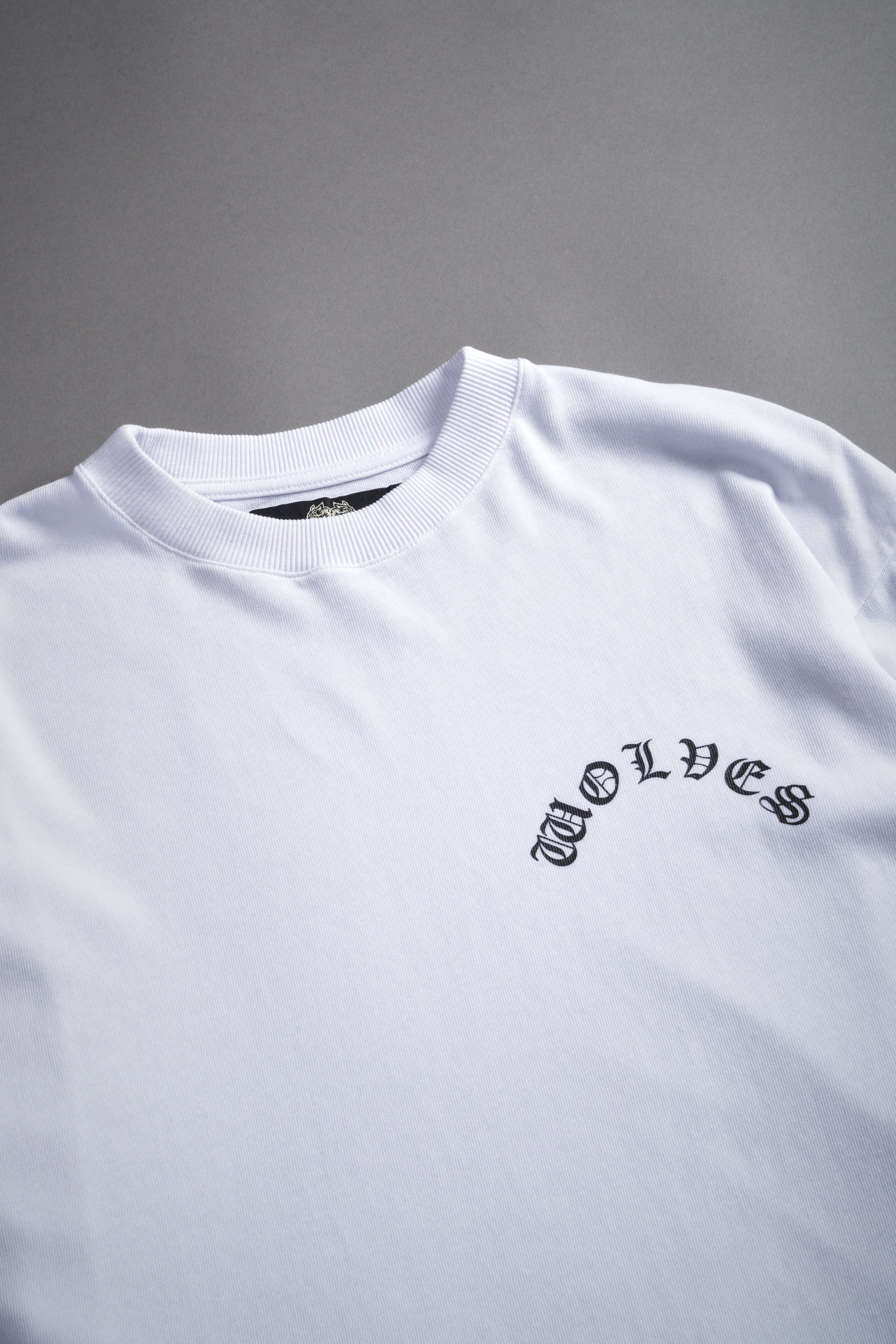 Chopper Wolf "Premium" L/S Tee in White