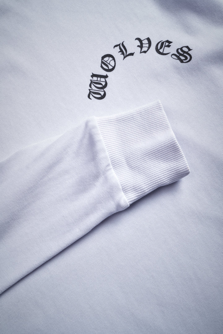 Chopper Wolf "Premium" L/S Tee in White