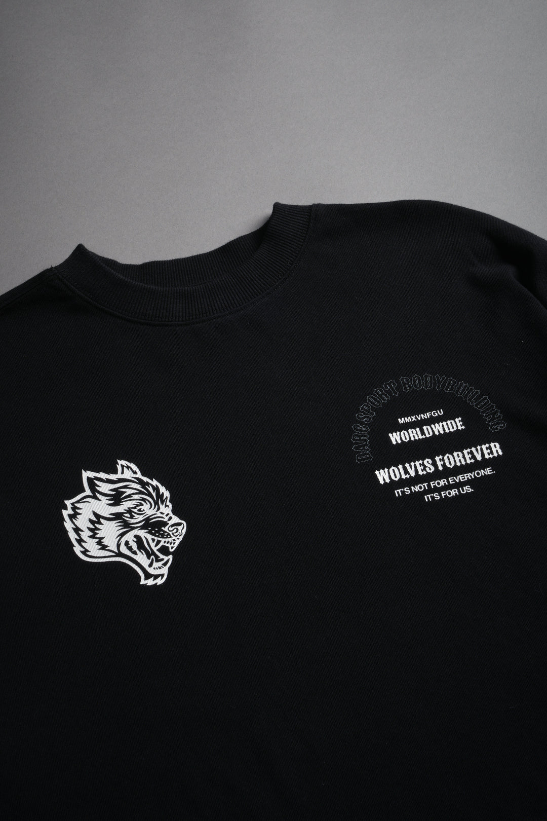Iron Wolves "Premium" Oversized (Cropped) Tee in Black