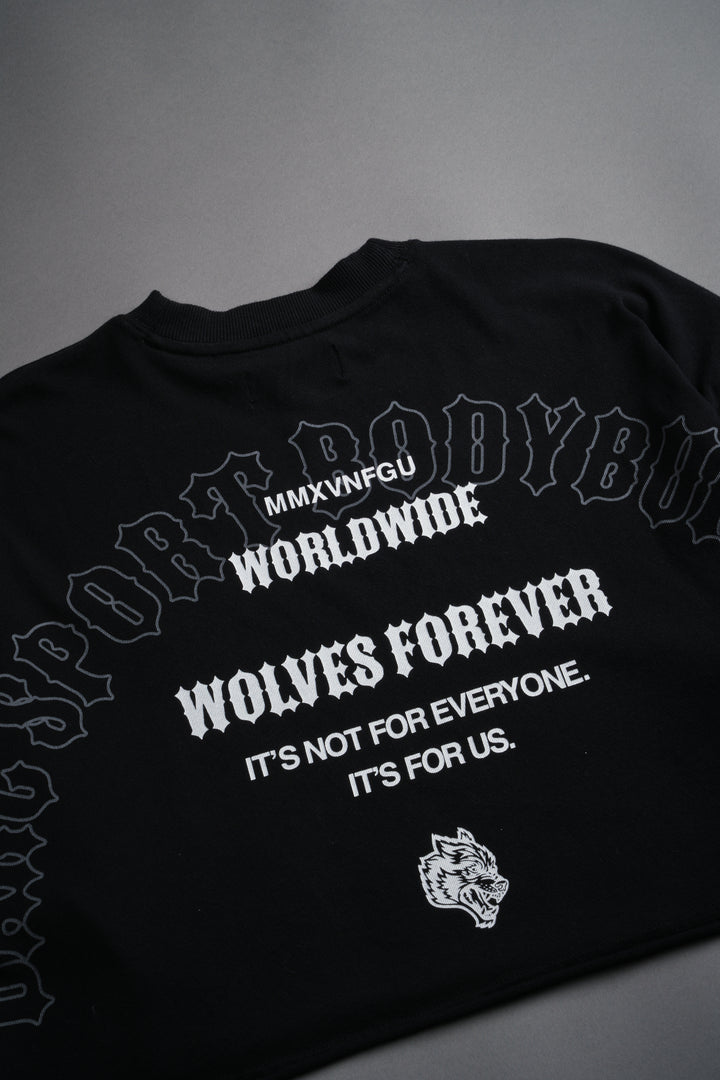 Iron Wolves "Premium" Oversized (Cropped) Tee in Black