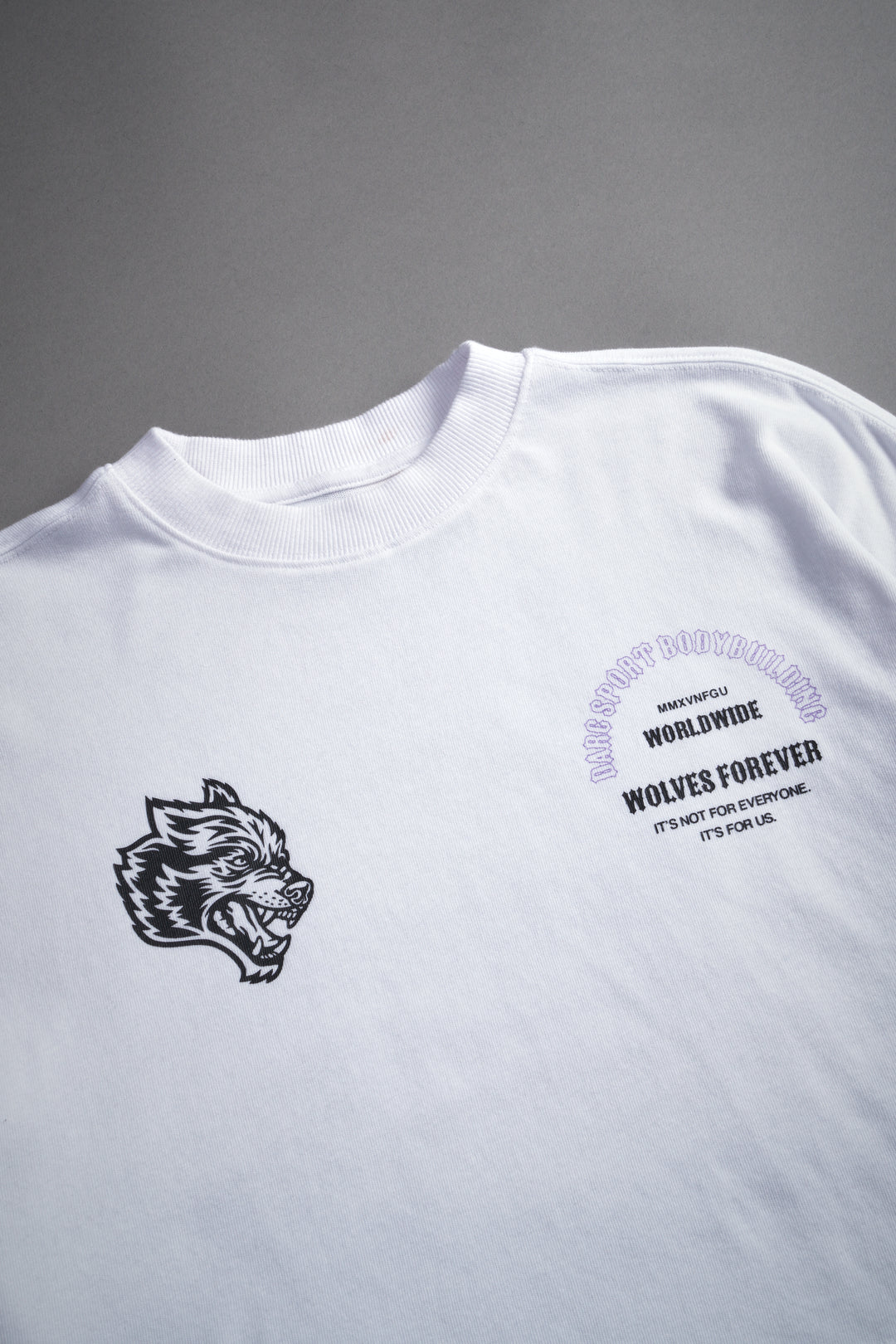 Iron Wolves "Premium" Oversized (Cropped) Tee in White