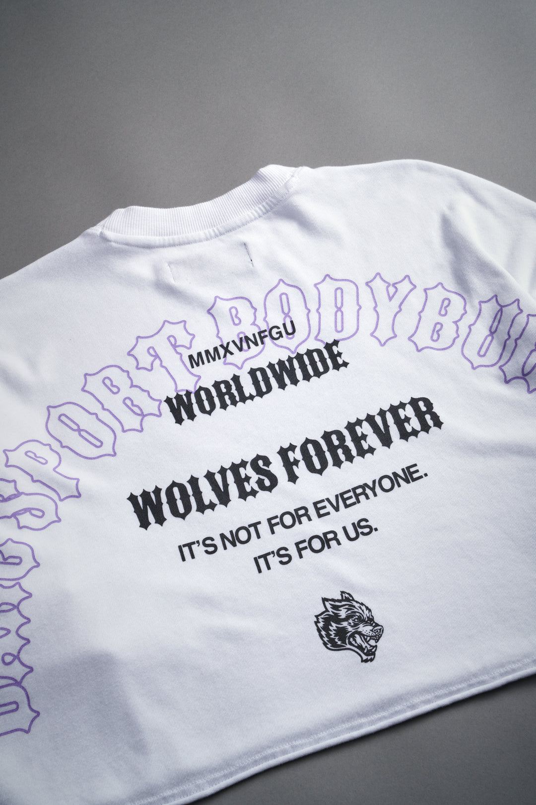 Iron Wolves "Premium" Oversized (Cropped) Tee in White