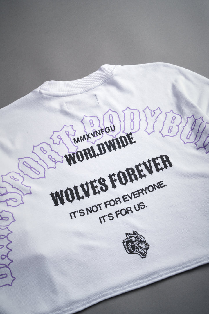 Iron Wolves "Premium" Oversized (Cropped) Tee in White