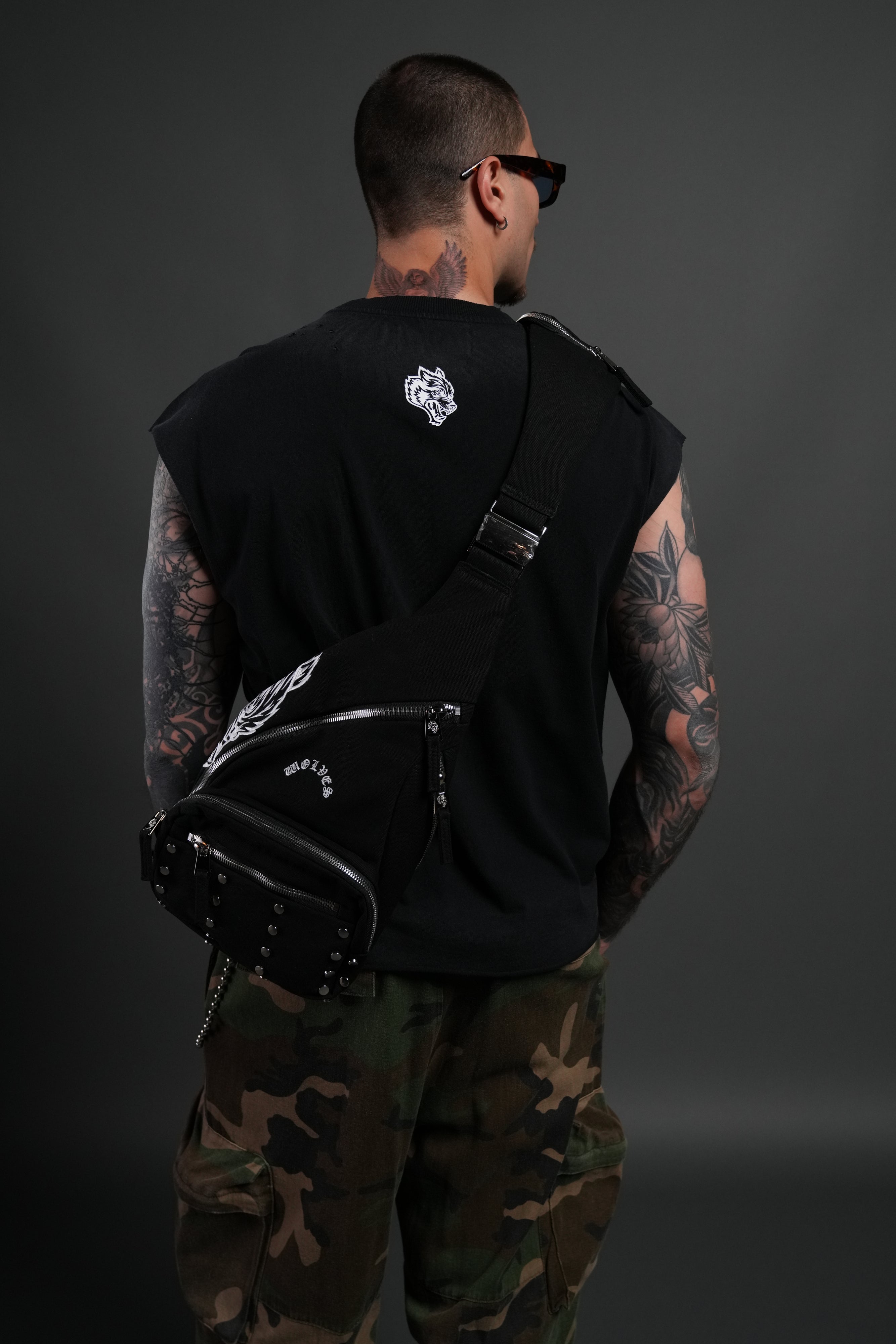 Wolf Head Ronin Side Bag in Black – DarcSport