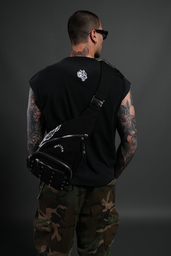 Wolf Head Ronin Side Bag in Black