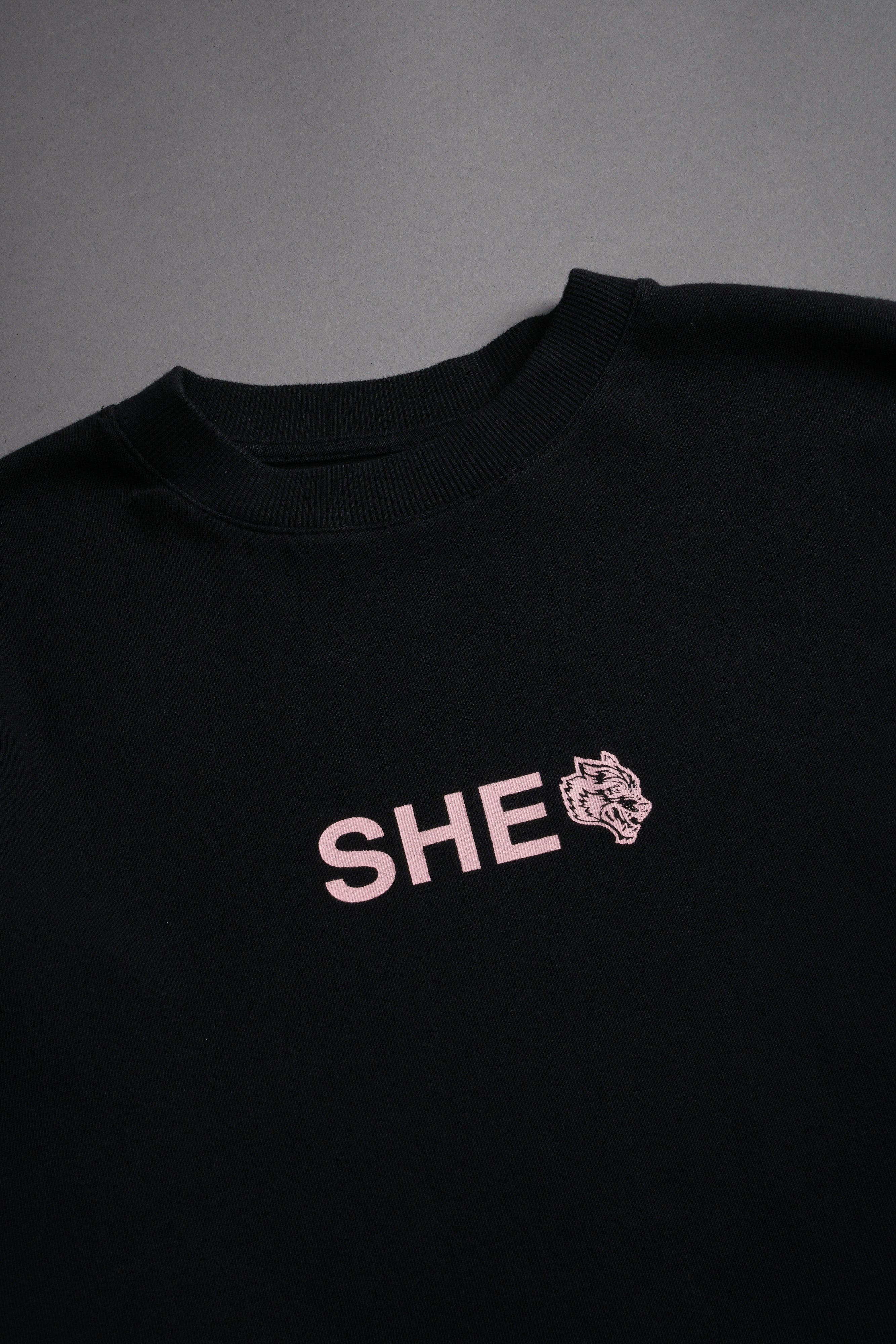 Wolf Head "Pump Cover" Tee in Black
