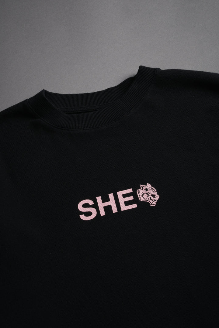 Wolf Head "Pump Cover" Tee in Black