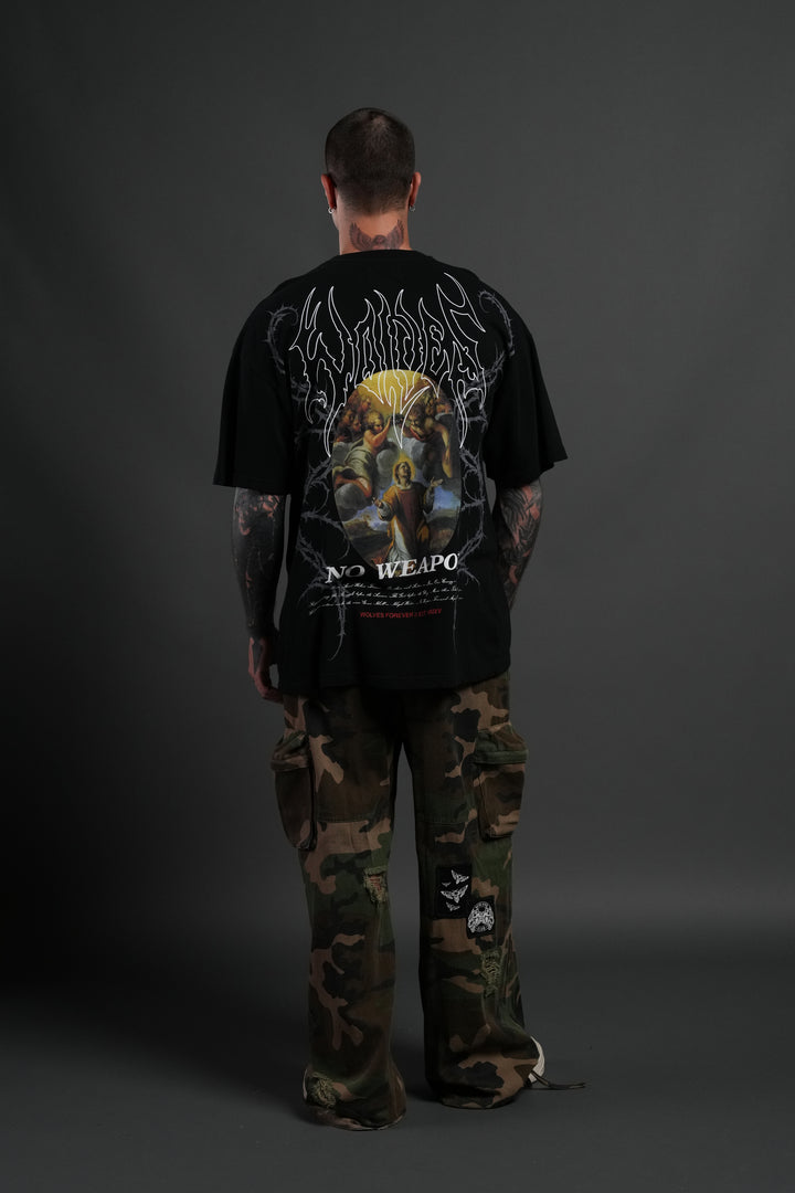 Beyond Premium Oversized Tee in Black