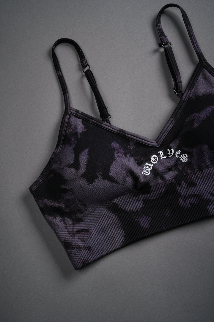 Chopper "Everson Seamless" Sports Bra in Big Purple Night Marble