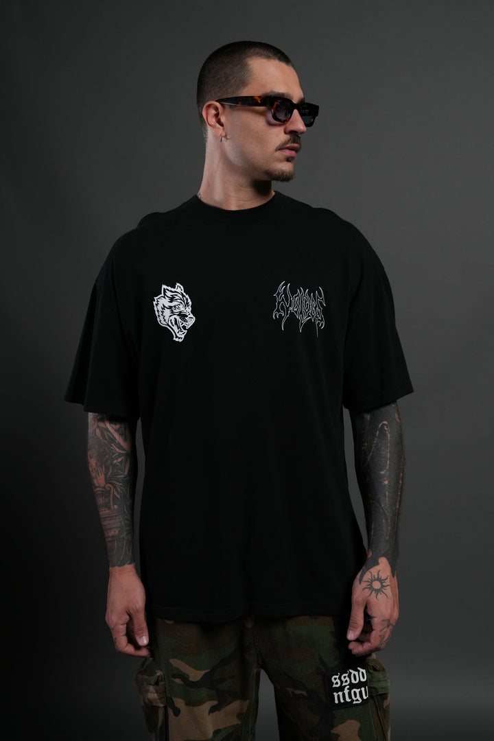 Beyond Premium Oversized Tee in Black