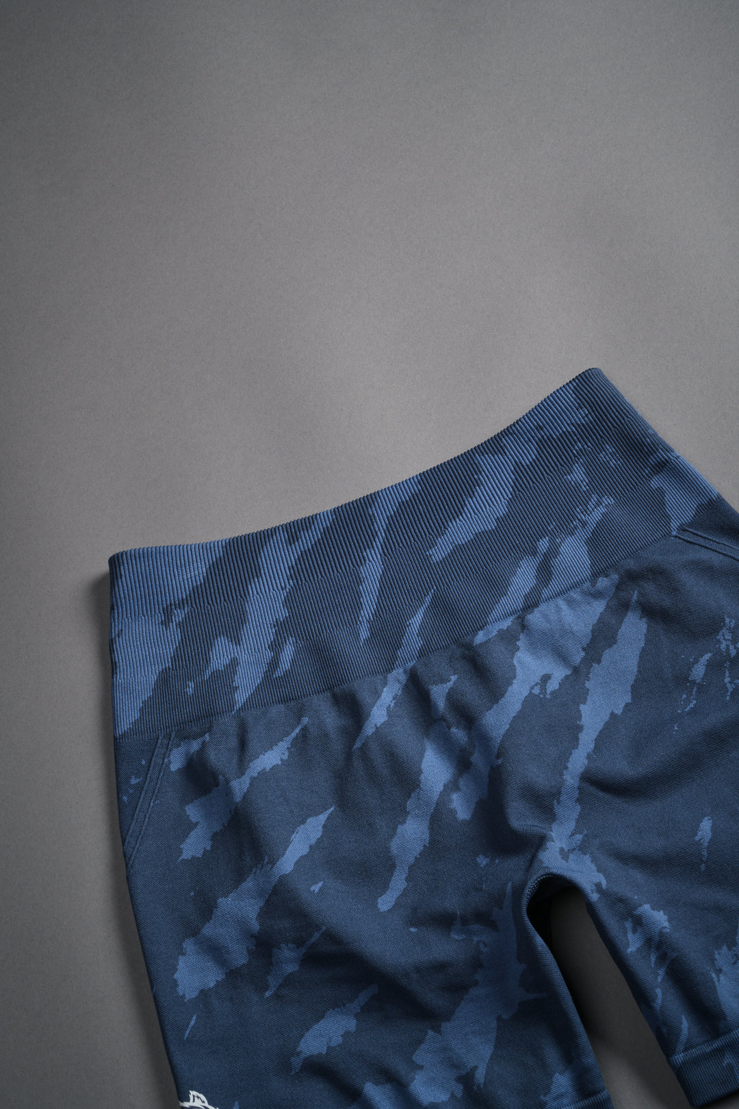 Dual Wolf Everson Seamless "Huxley" Shorts in Ocean Blue Native Camo