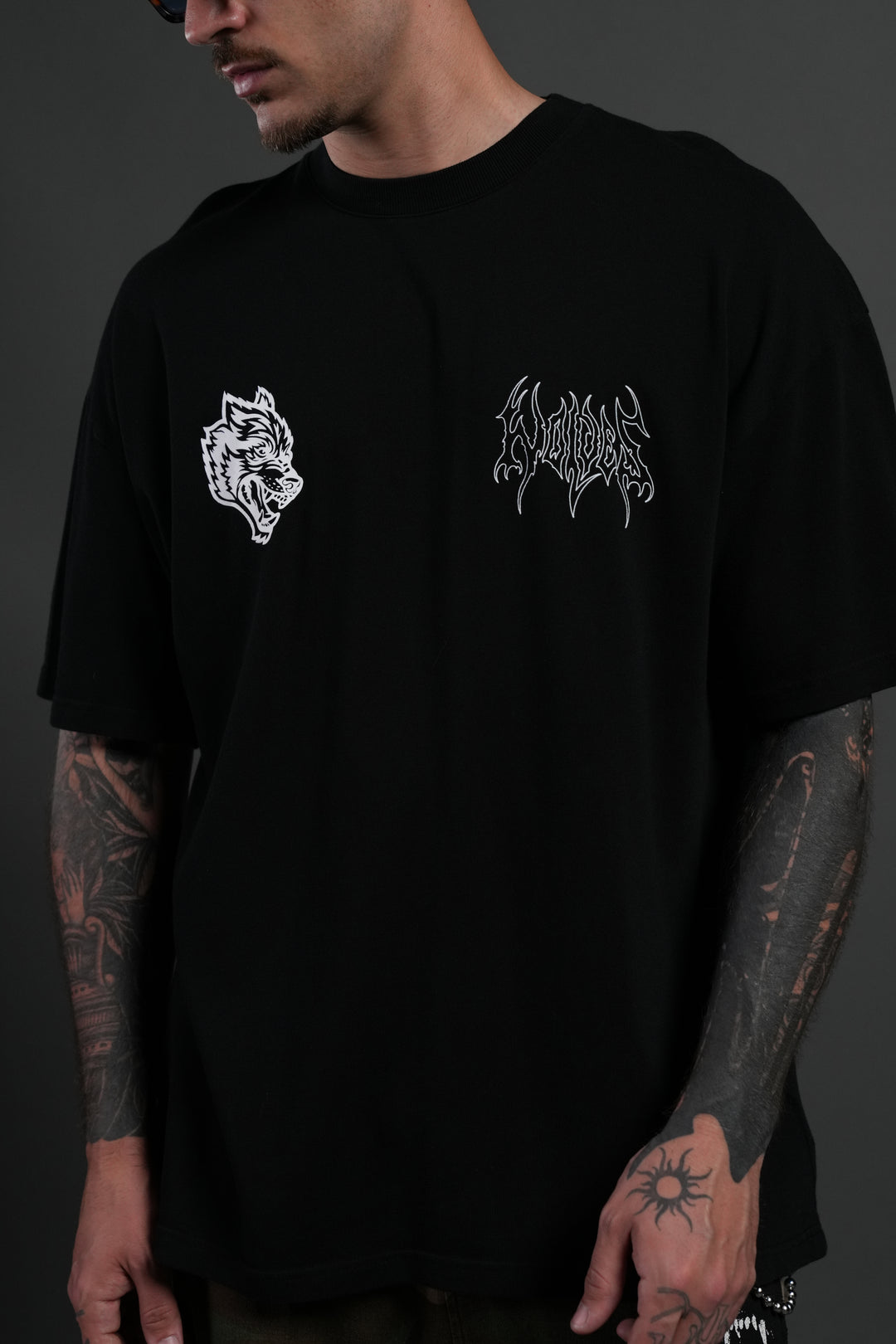 Beyond Premium Oversized Tee in Black