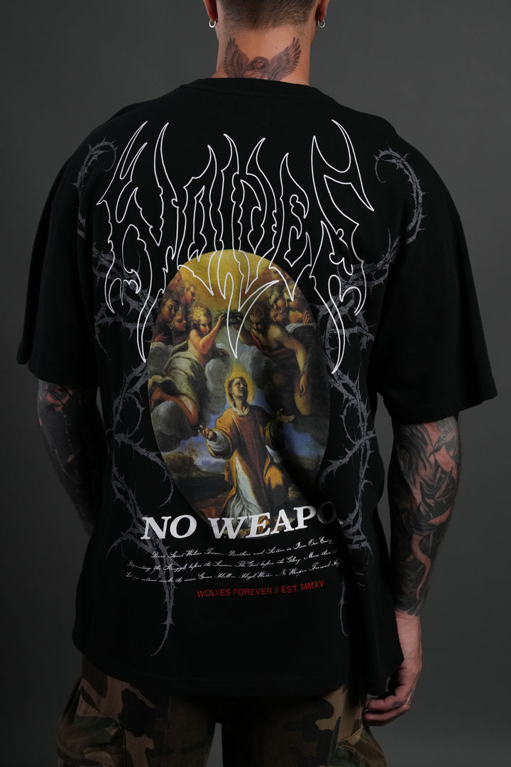 Beyond Premium Oversized Tee in Black