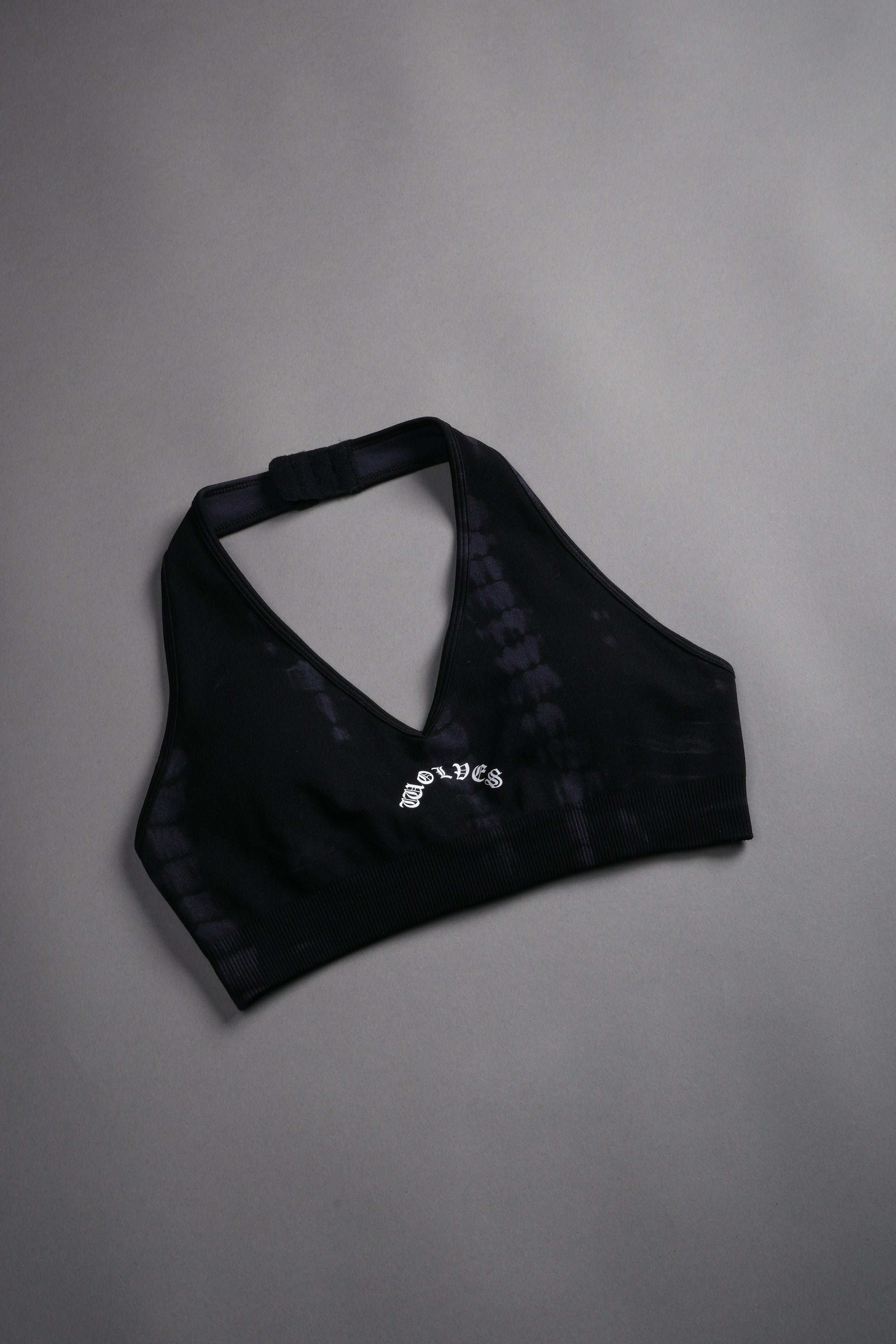 Chopper "Everson Seamless" Halter Bra in Black Tonal Serpent