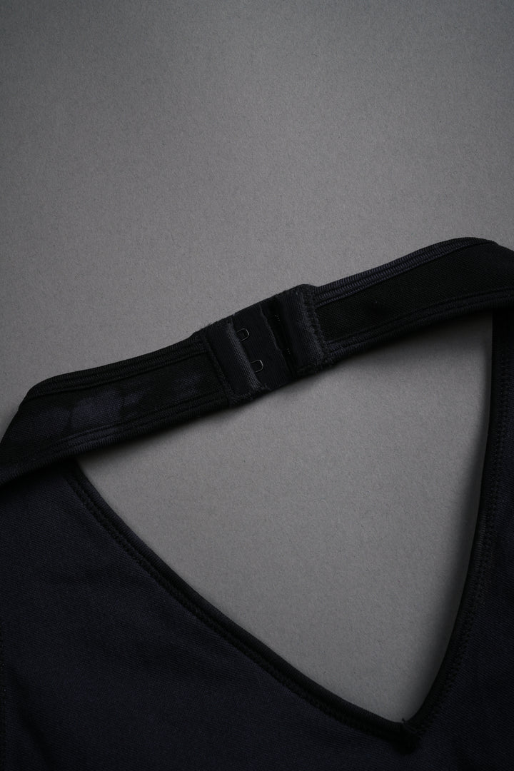 Chopper "Everson Seamless" Halter Bra in Black Tonal Serpent
