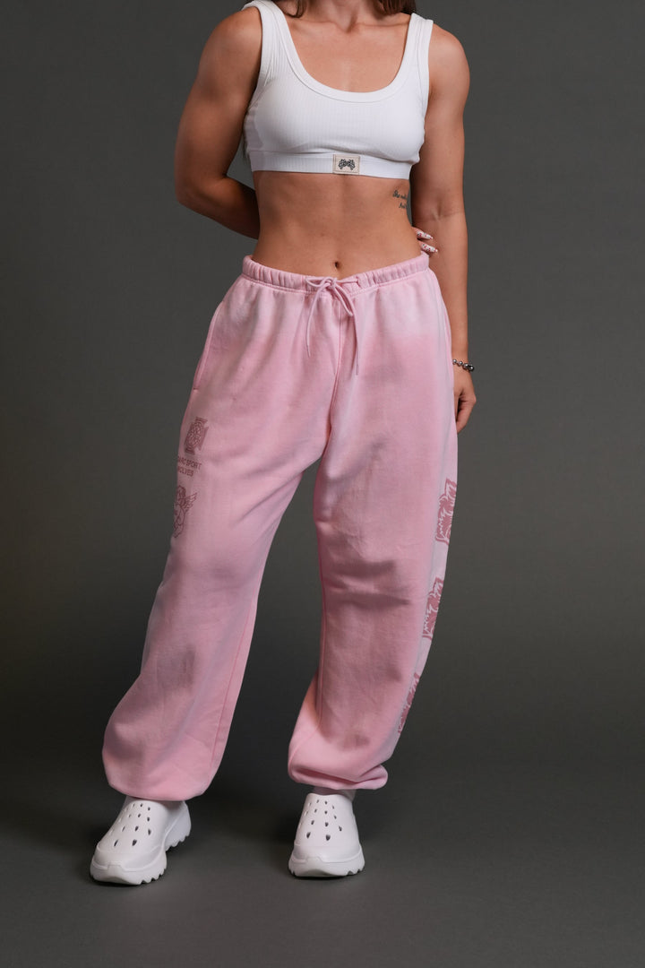 Heart Cherub Unisex Lightweight Lounger Sweat Pants in Cherry Blossom Halo Wash