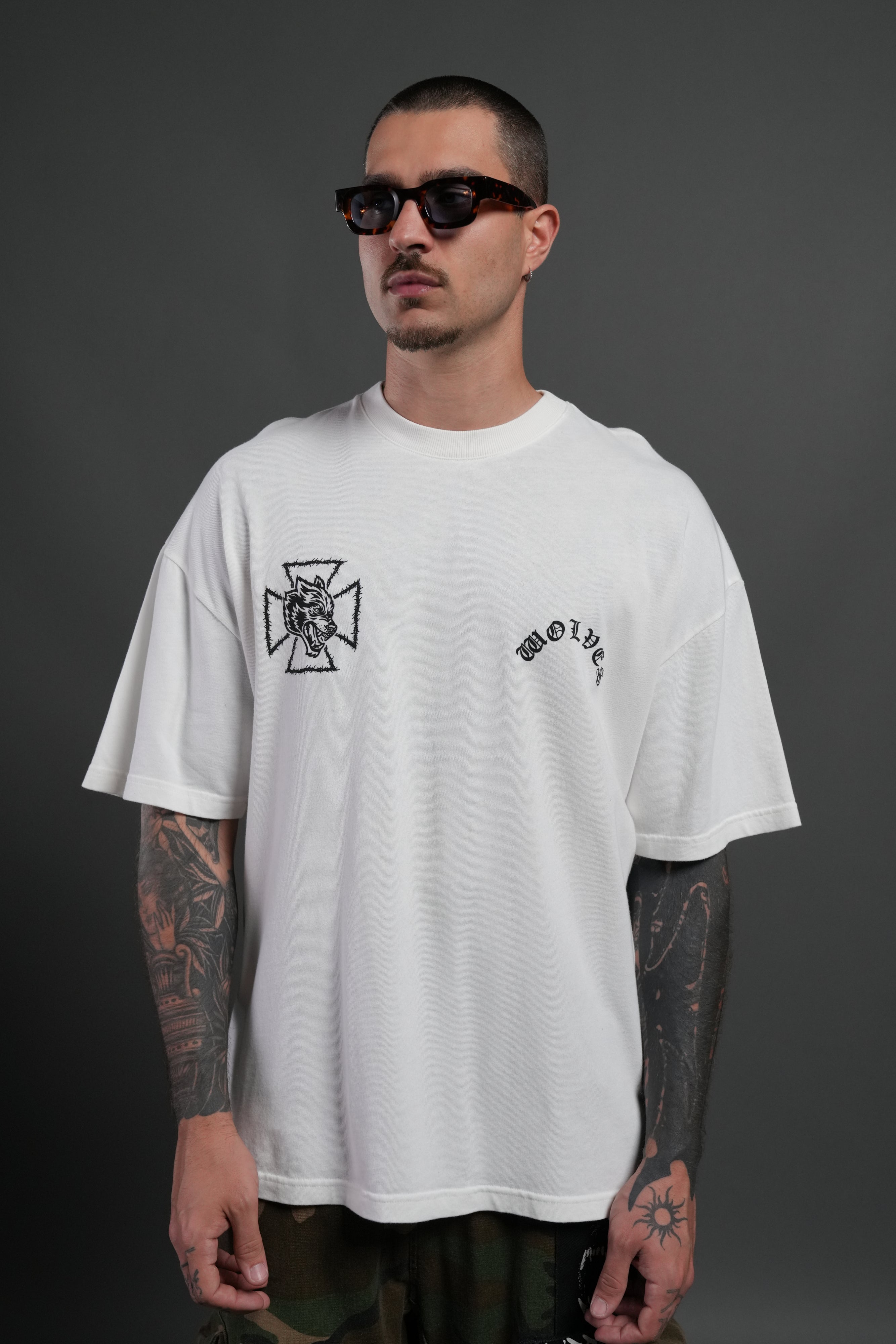 Ascend Premium Oversized Tee in Cream