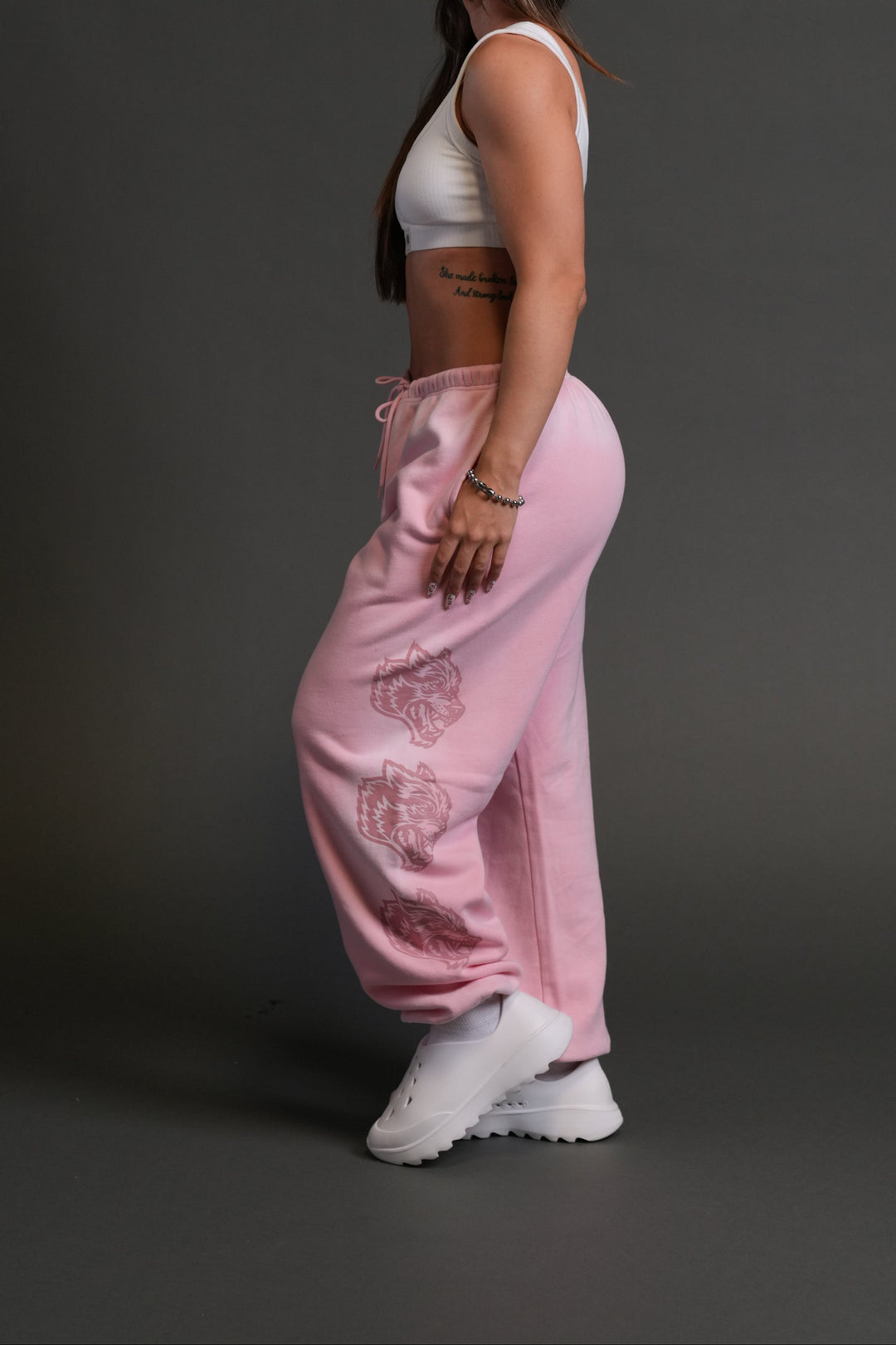 Heart Cherub Unisex Lightweight Lounger Sweat Pants in Cherry Blossom Halo Wash