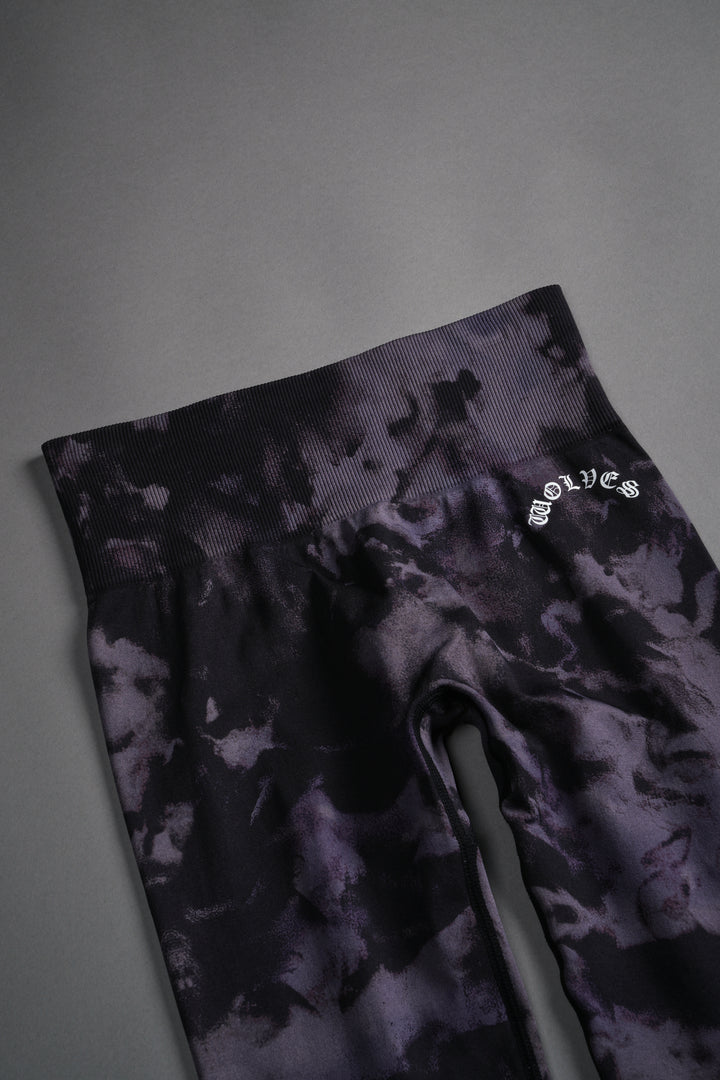Chopper "Everson" Scrunch Leggings in Big Purple Night Marble