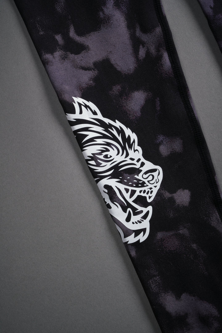 Chopper "Everson" Scrunch Leggings in Big Purple Night Marble