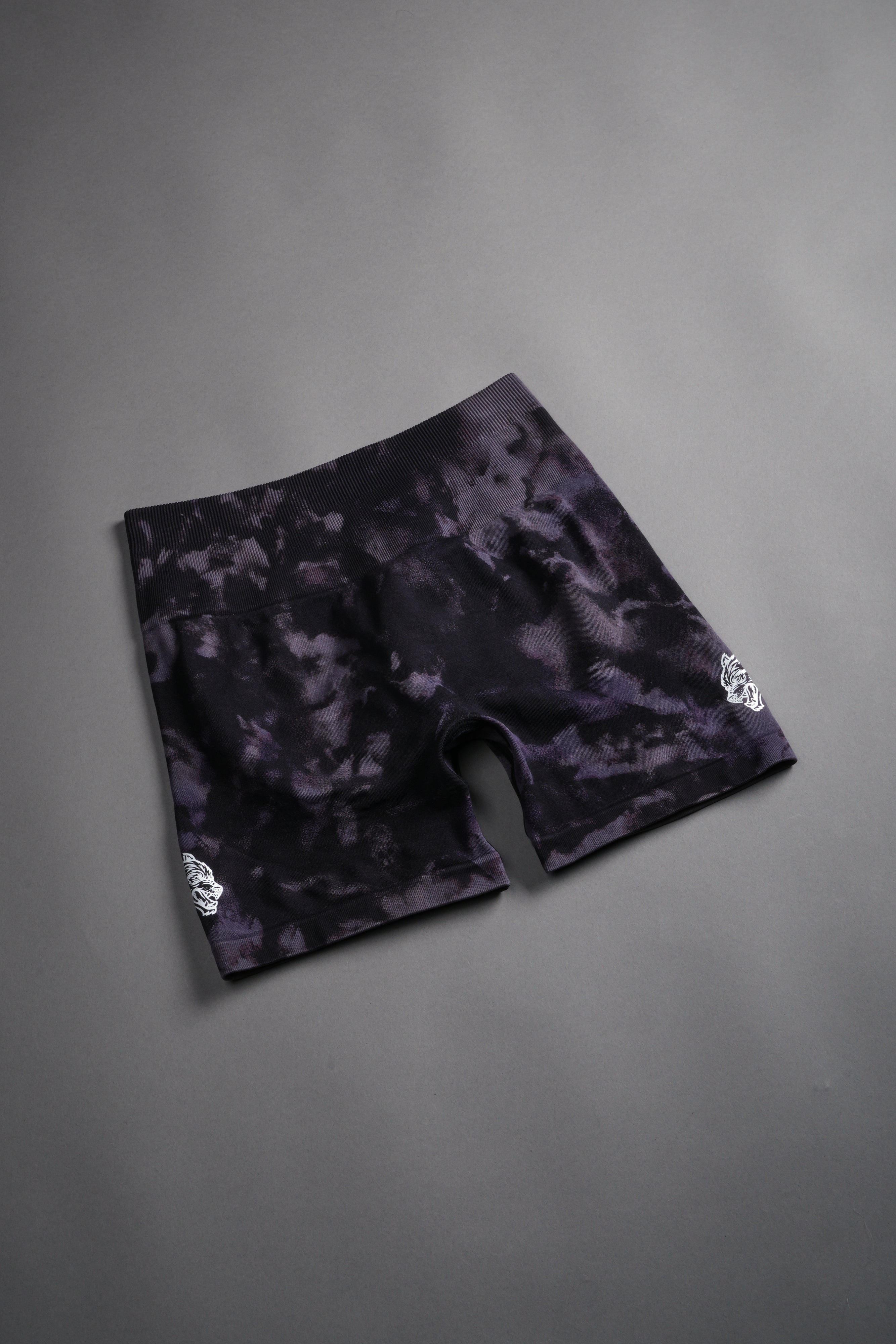 Dual Wolf Everson Seamless "Training" Shorts in Big Purple Night Marble