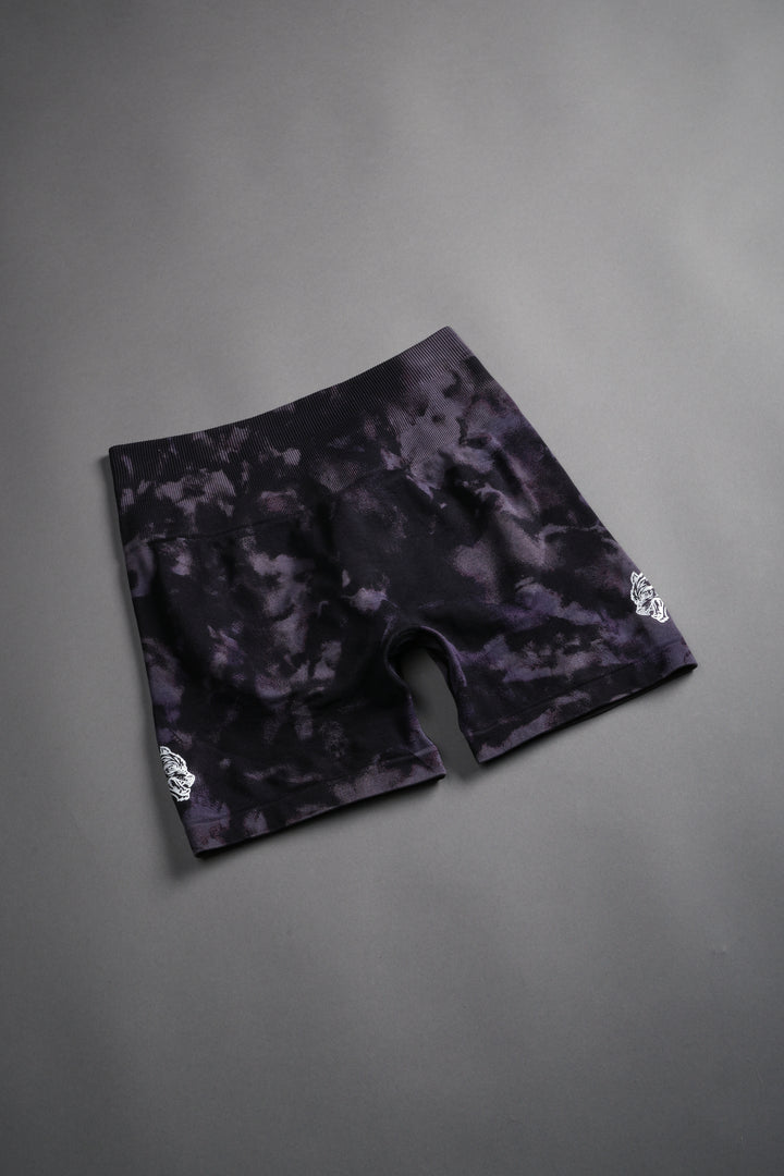 Dual Wolf Everson Seamless "Training" Shorts in Big Purple Night Marble