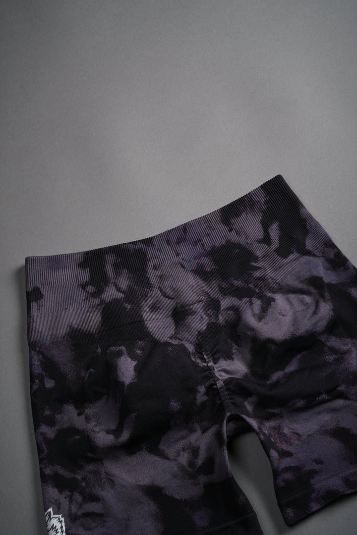 Dual Wolf Everson Seamless "Training" Shorts in Big Purple Night Marble