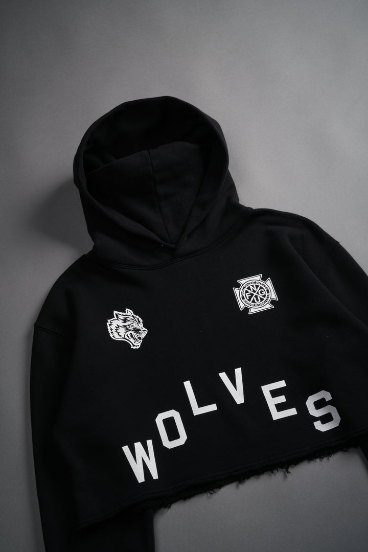 Wolf Pyramid "Pierce" Cropped Hoodie in Black