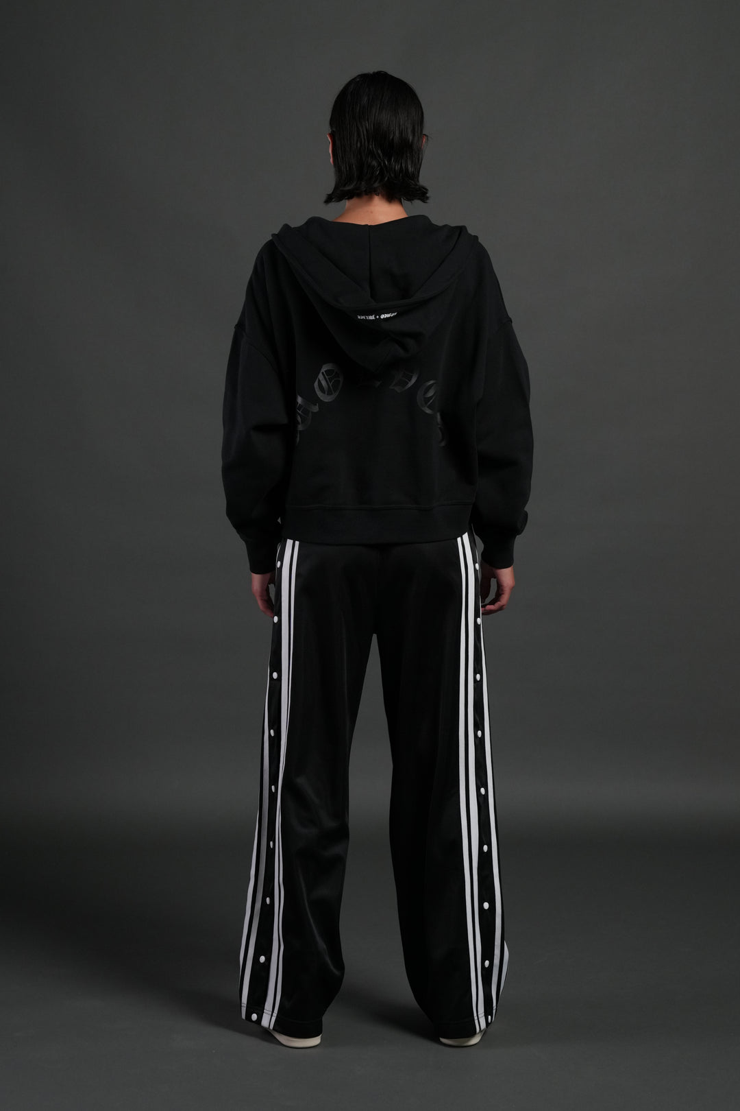 Heart Oath Vex Double Zip Hoodie in Black