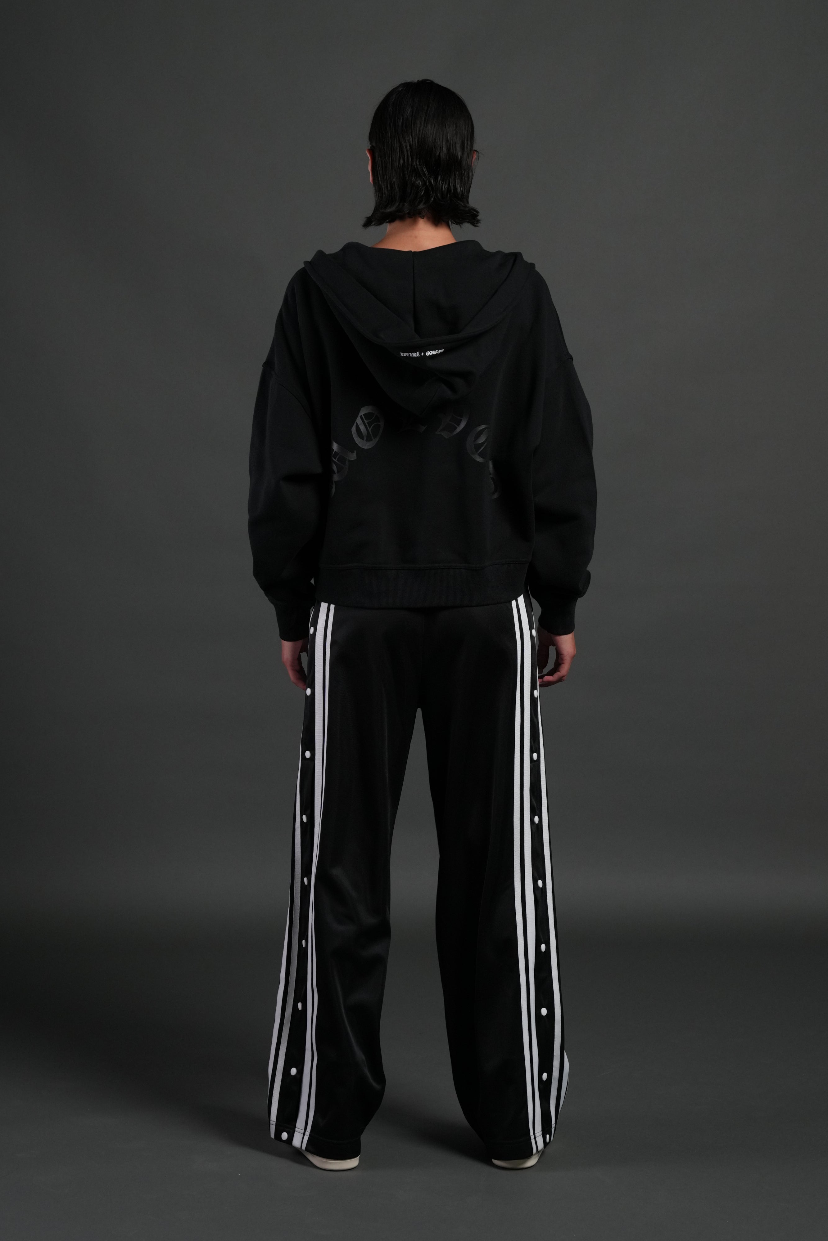 Heart Oath Vex Double Zip Hoodie in Black