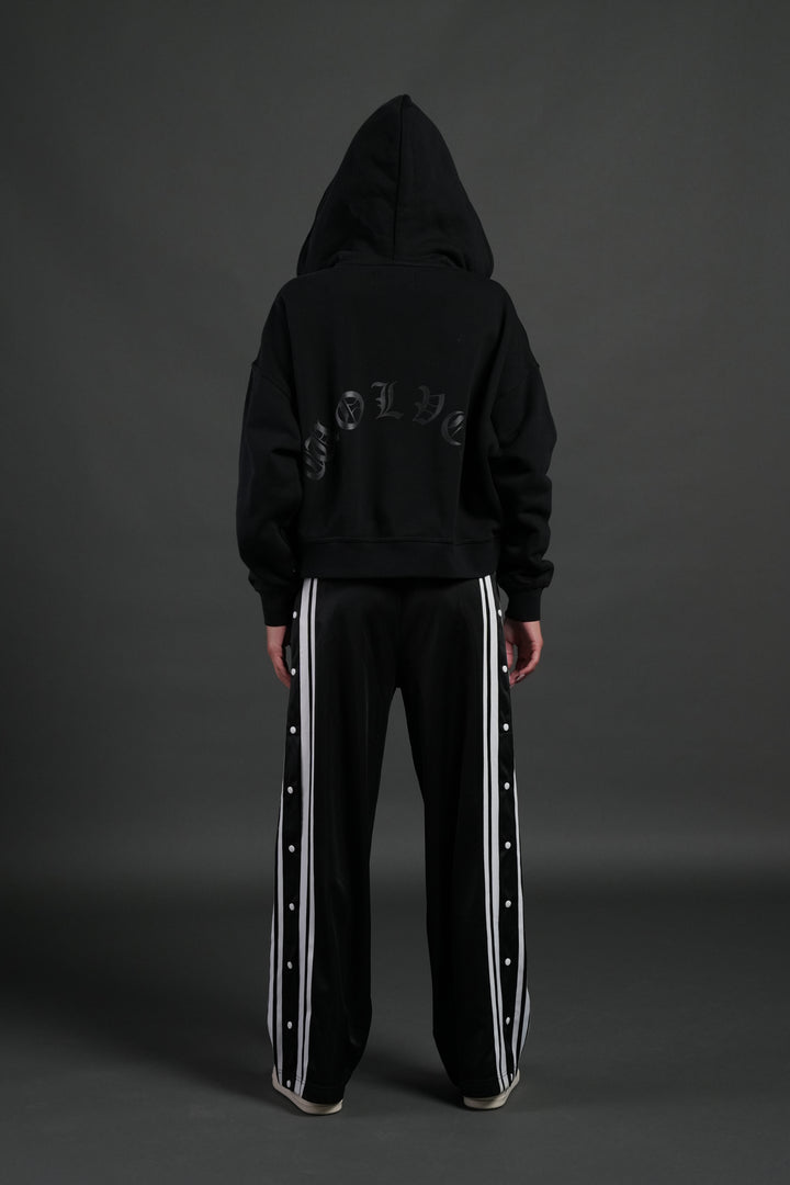 Heart Oath Vex Double Zip Hoodie in Black