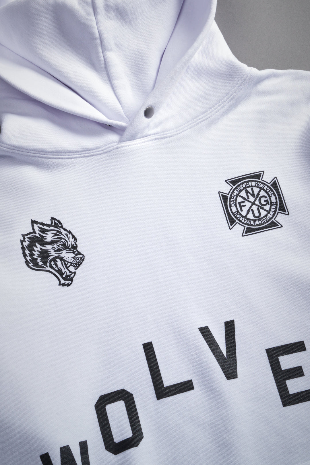 Wolf Pyramid "Pierce" Cropped Hoodie in White