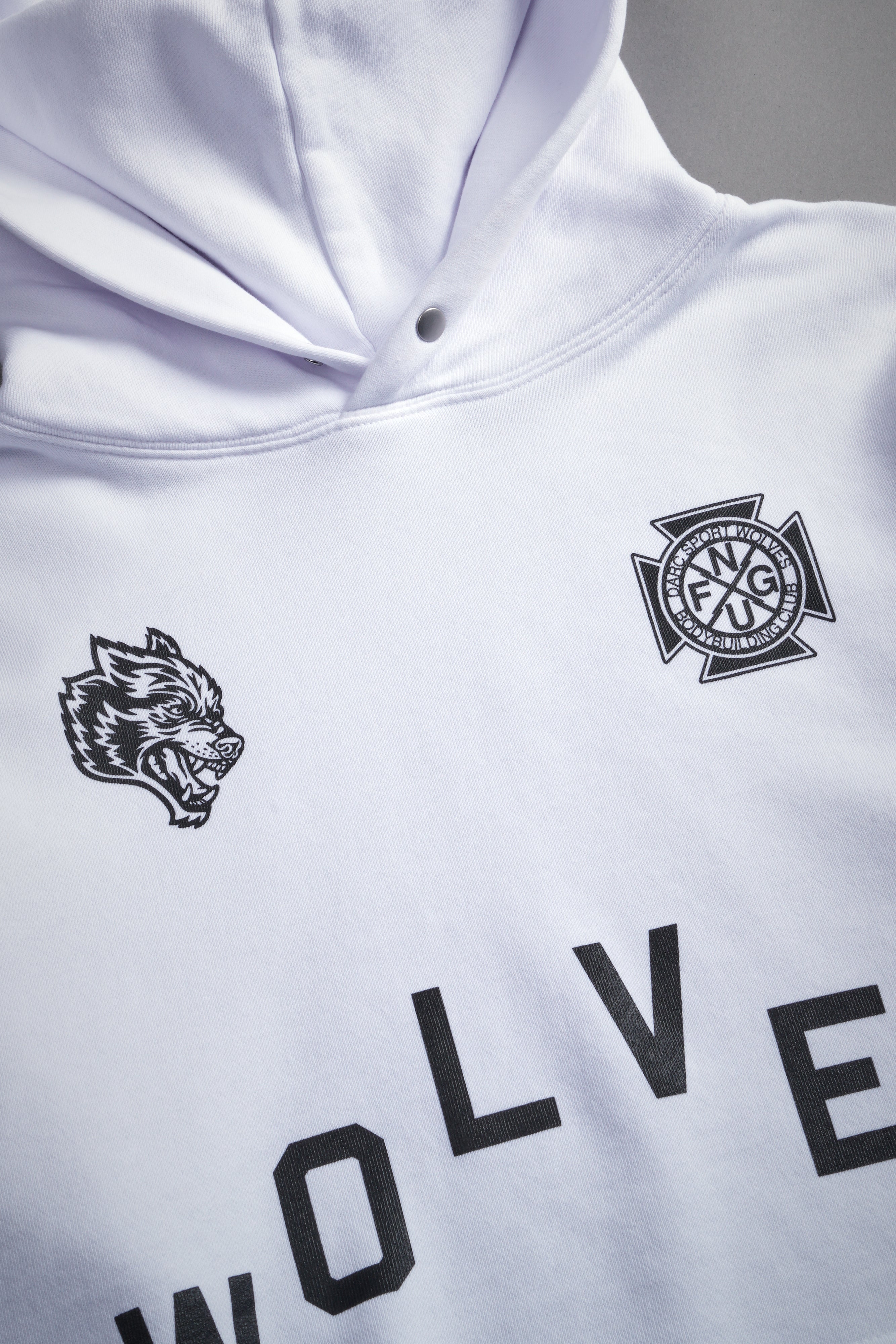 Wolf Pyramid "Pierce" Cropped Hoodie in White