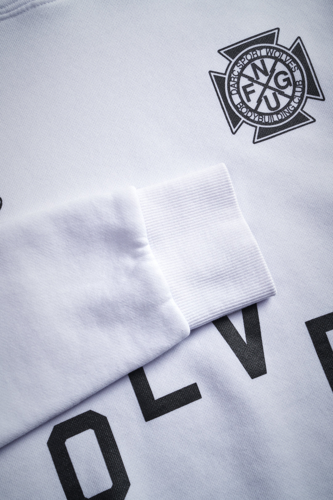 Wolf Pyramid "Pierce" Cropped Hoodie in White