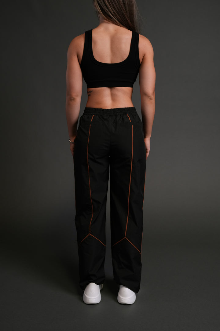 Dual Wolf She Quinn Track Pants in Black/Desert