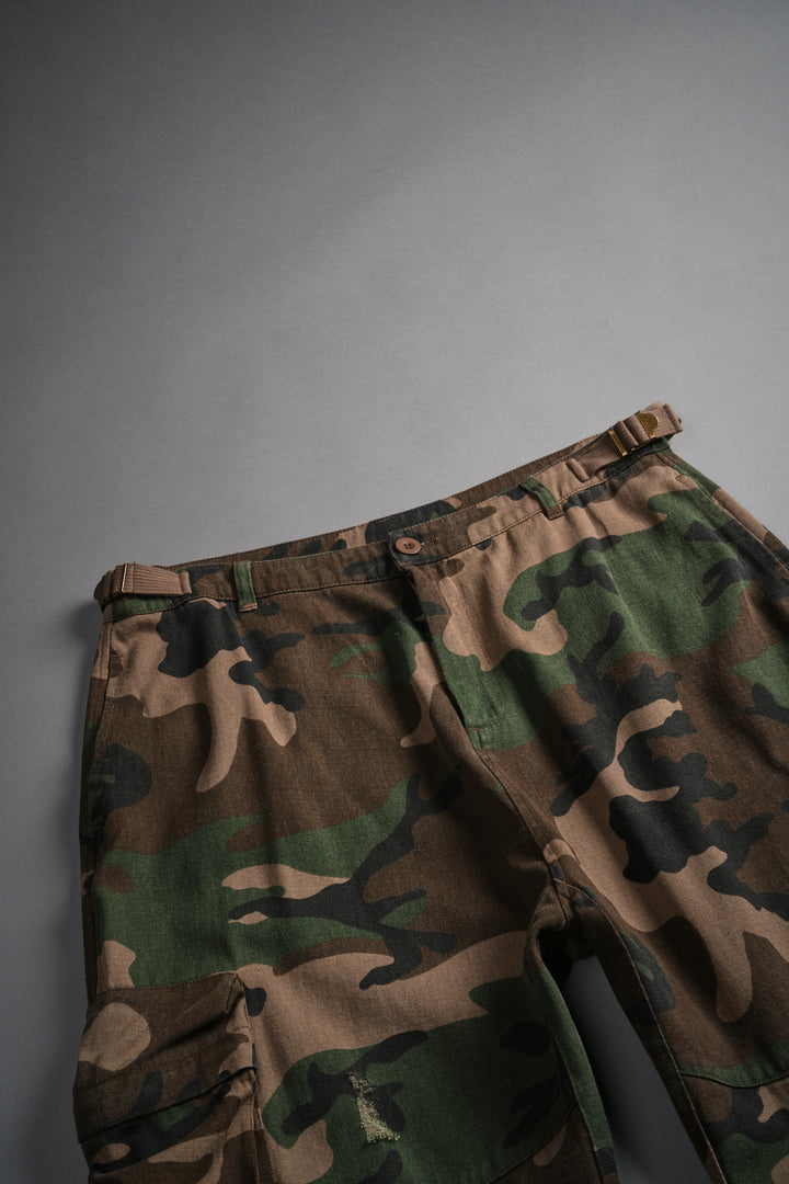 Wolf Chopper Duke Cargo Shorts in Woodland Camo