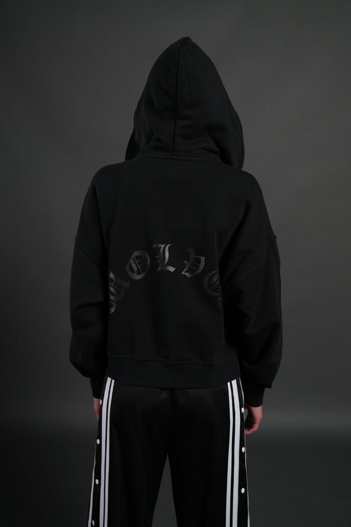 Heart Oath Vex Double Zip Hoodie in Black